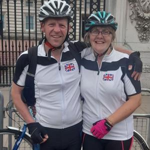 Revd Richard Court Pedal to the Palace Adrian and Alison 2022