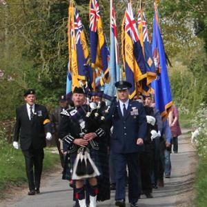 Janet Norman-Philips Parade Before B 17 Memorial Unveiling May 2010