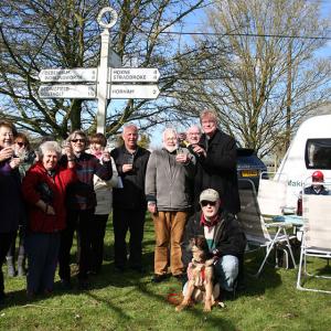 Janet Norman-Philips Toasting St Andrews New Roof At The Coffee Caravan 2016