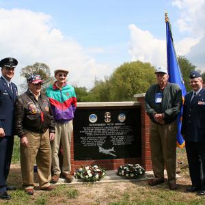 Janet Norman-Philips Veterans and USAF Servicemen At B 17 Memorial Unveiling May 2010